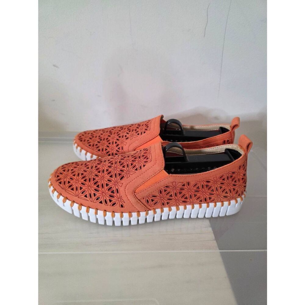 ILSE JACOBSEN Adult Female Tulip139 Flats, Color: Mango Sorbet, Size: 39 (US 9-9